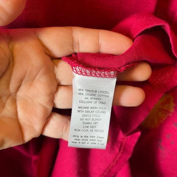 Horny Toad Women's Rosalinda Dress Pink Flower Dandelions‎ Size Medium Gorpcore - Picture 6 of 7